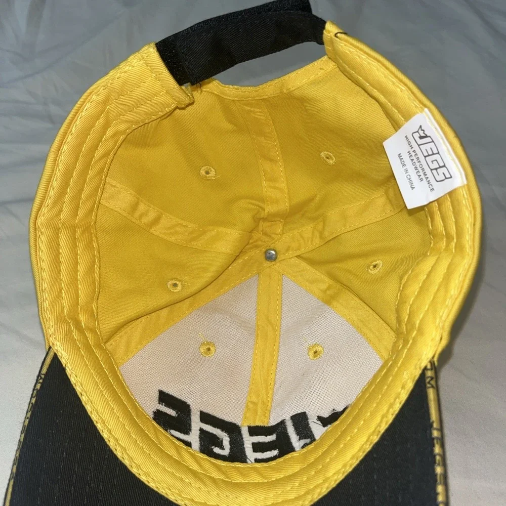 JEGS HIGH PERFORMANCE Yellow Black Baseball Hat Adjustable Strapback Can Cooler‎